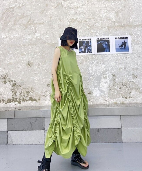 Ruched Balloon Silhouette Dress